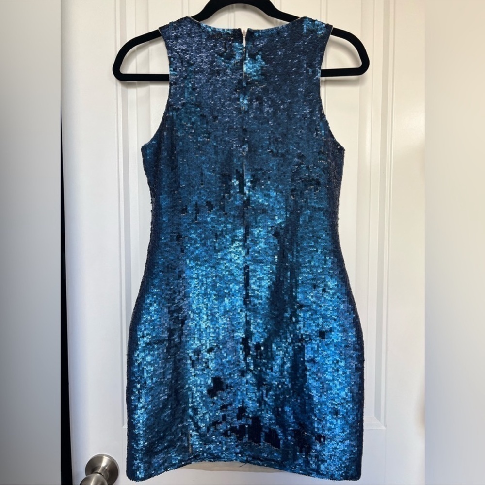 Needle & Thread Porcelain Sequined Mini Dress - Picture 6 of 8